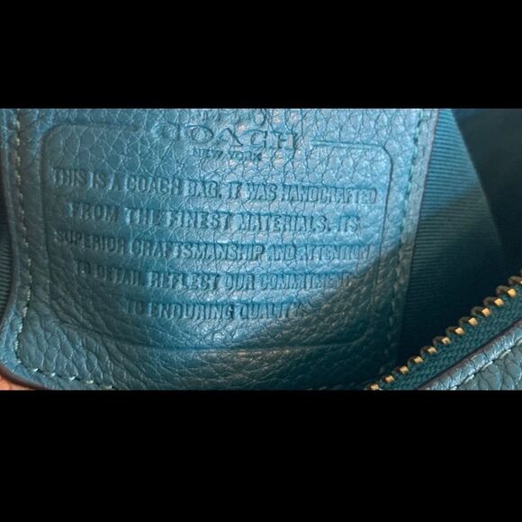 COACH  Horse & Carriage Green Handbag Purse - Picture 5 of 16